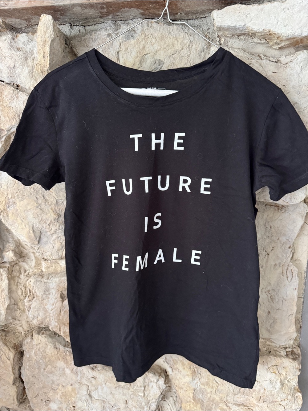For The Republic Black Graphic Tee